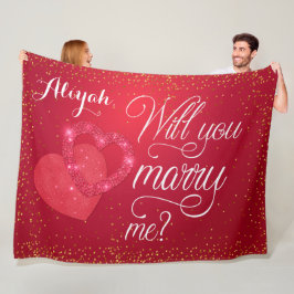 Voorstel voor een rood kunsthuwelijk fleece deken