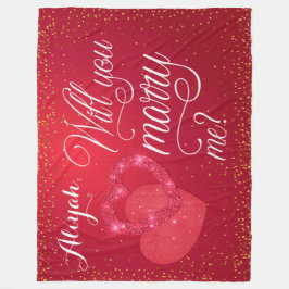 Voorstel voor een rood kunsthuwelijk fleece deken