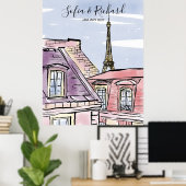 Voorstel voor een Verloving van Parijs, cadeau voo Poster (Thuiskantoor)
