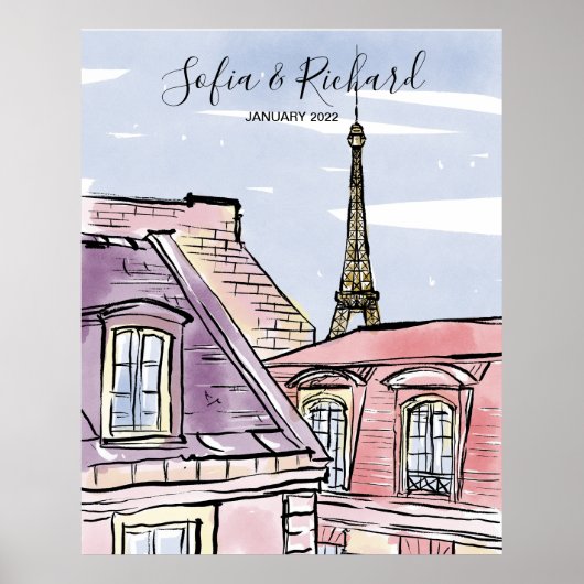 Voorstel voor een Verloving van Parijs, cadeau voo Poster (Voorkant)