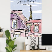 Voorstel voor een Verloving van Parijs, cadeau voo Poster (Thuiskantoor)