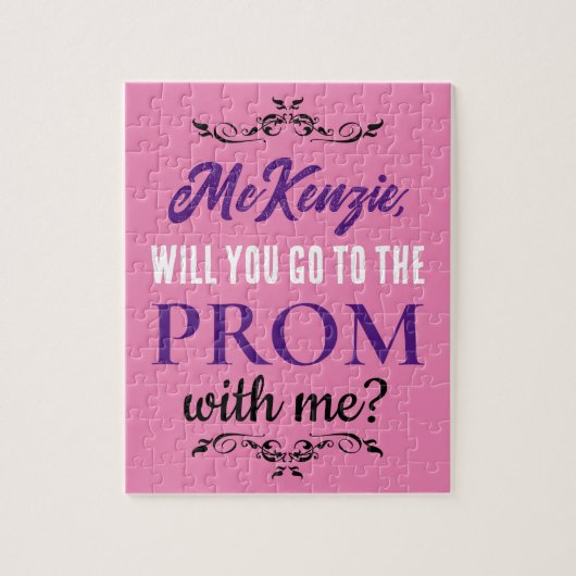 Voorstel voor haar voor Prom of Homecoming Custom Legpuzzel (Verticaal)