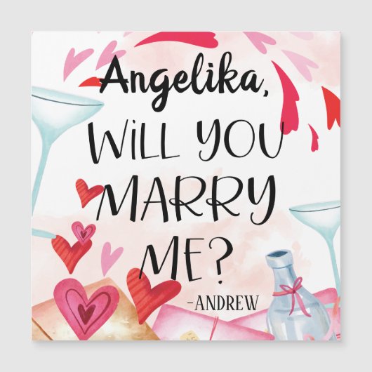 Voorstel voor huwelijk | Wil je me trouwen? Aangep (Voorkant)