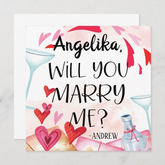 Voorstel voor huwelijk | Wil je me trouwen? Aangep (Voorkant / Achterkant)