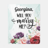 Voorstel voor huwelijk | Wil je me trouwen? Fleece Deken (Voorkant)