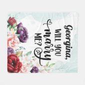 Voorstel voor huwelijk | Wil je me trouwen? Fleece Deken (Voorkant (Horizontaal))