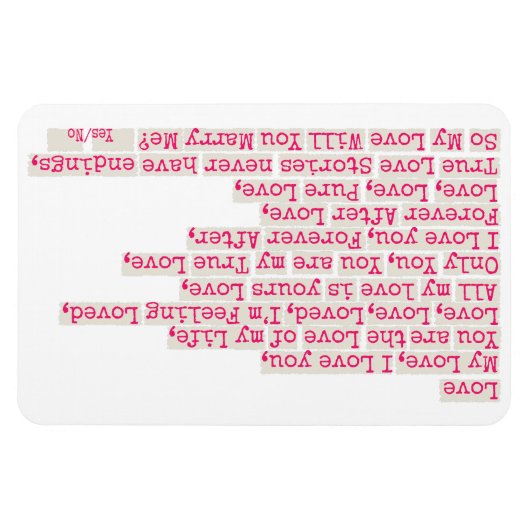 Voorstel/Wil je me trouwen? Magneet (Horizontaal)