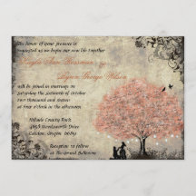 Voorstel Zalmboom Vintage bruiloft uitnodiging