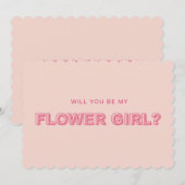 Voorstelkaart voor gedopte rand bloemmeisje kaart (Voorkant / Achterkant)