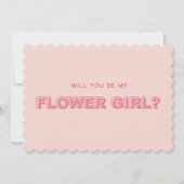 Voorstelkaart voor gedopte rand bloemmeisje kaart (Voorkant)