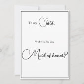 Voorstelkaart voor zuster als getuige kaart (Voorkant)