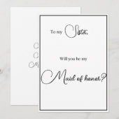 Voorstelkaart voor zuster als getuige kaart (Voorkant / Achterkant)