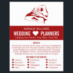 Voorstelontwerp, Reclame voor huwelijksplanner Flyer<br><div class="desc">Voorstelontwerp,  Flyer voor huwelijksplanner-advertentie door The Business Card Store.</div>