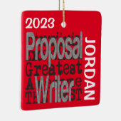 Voorstelschrijver Buitengewone CUSTOM Keramisch Ornament (Rechts)