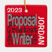 Voorstelschrijver Buitengewone CUSTOM Keramisch Ornament (Voorkant)