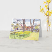 Voorstraat, Tynemouth Mothering zondag kaart. Kaart (Gele Bloem)