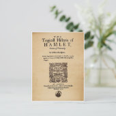 Voorstuk aan de Hamlet Quarto (versie van 1605) Briefkaart (Staand voorkant)