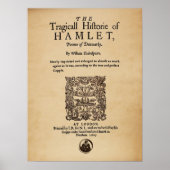 Voorstuk aan de Hamlet Quarto (versie van 1605) Poster (Voorkant)