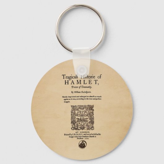 Voorstuk aan de Hamlet Quarto (versie van 1605) Sleutelhanger (Voorkant)