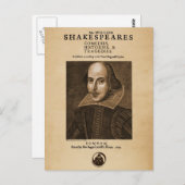 Voorstuk van Shakespeare's eerste Folio Briefkaart (Voorkant / Achterkant)