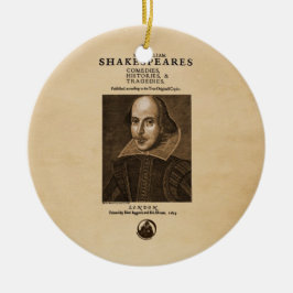 Voorstuk van Shakespeare's eerste Folio Keramisch Ornament