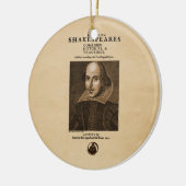 Voorstuk van Shakespeare's eerste Folio Keramisch Ornament (Links)