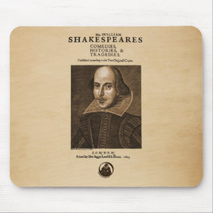 Voorstuk van Shakespeare's eerste Folio Muismat