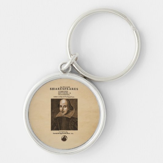 Voorstuk van Shakespeare's eerste Folio Sleutelhanger (Voorkant)