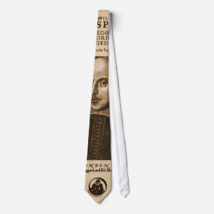 Voorstuk van Shakespeare's eerste Folio Stropdas