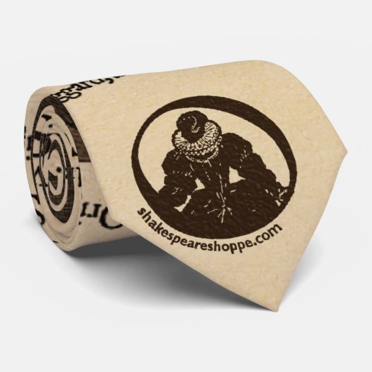 Voorstuk van Shakespeare's eerste Folio Stropdas (Opgerold)