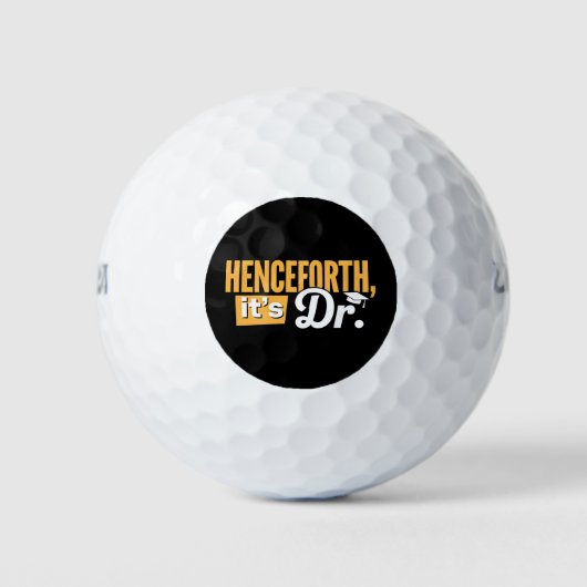 Voortaan is het Dr. PhD Afstuderen doctoraat Golfballen (Voorkant)