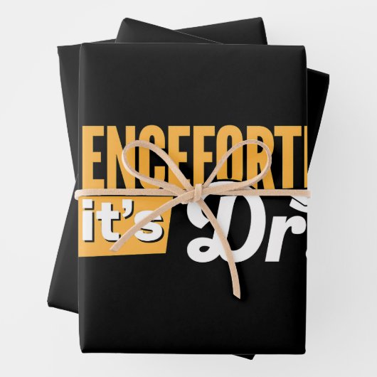 Voortaan is het Dr. PhD Afstuderen doctoraat Inpakpapier Vel (In situ)