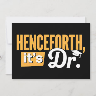 Voortaan is het Dr. PhD Afstuderen doctoraat Kaart