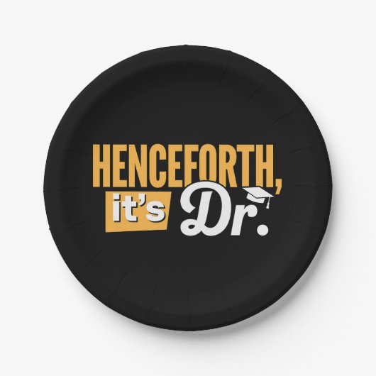 Voortaan is het Dr. PhD Afstuderen doctoraat Papieren Bordje (Voorkant)