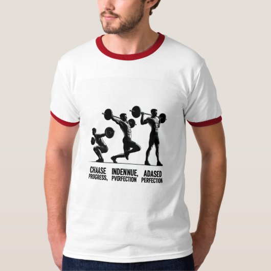 Voortgang achtervolgen t-shirt (Voorkant)