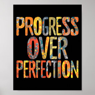 Voortgang Boven Perfecte Motivatie Motiverend T Poster