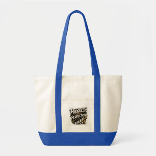 Voortgang Boven Perfectie Inspirerende Groeimental Tote Bag