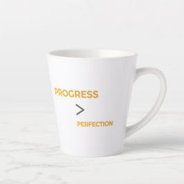 Voortgang Boven Perfectie Minimale Motivatie Latte Mok