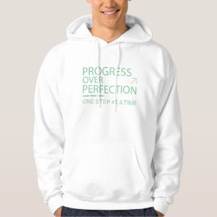 Voortgang Boven Perfectie Minimalistische Motivere Hoodie