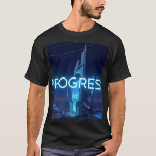 VOORTGANG - Futuristische Cyberpunk Stad Neon Tech T-shirt