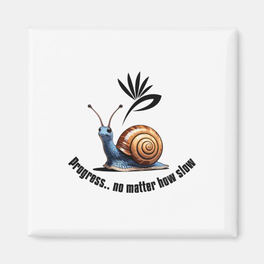 Voortgang..hoe langzaam sticker magneet (Voorkant)