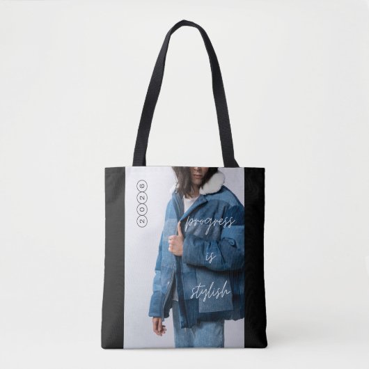 Voortgang Is Stijlvol Tote Bag (Voorkant)