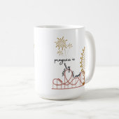 Voortgang is zelden lineair koffiemok (Voorkant rechts)