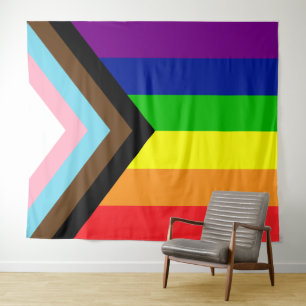 Voortgang LGBT Flag Reboot - trans & POC inclusief Wandkleed