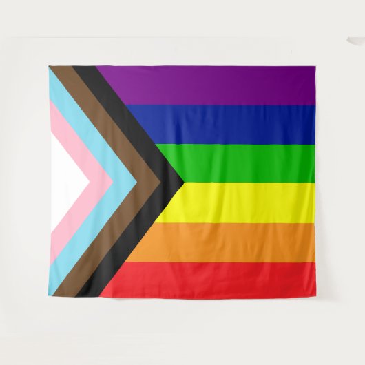 Voortgang LGBT Flag Reboot - trans & POC inclusief Wandkleed (Voorkant (horizontaal))