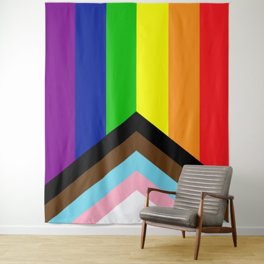 Voortgang LGBT Flag Reboot - trans & POC inclusief Wandkleed (In situ)