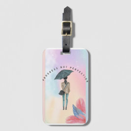 Voortgang niet perfectie bagagelabel