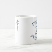 Voortgang niet perfectie GreyBlue op Wit Koffiemok (Center)