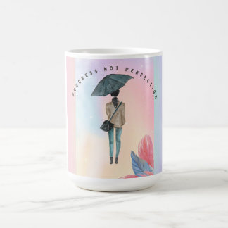 Voortgang niet perfectie koffiemok