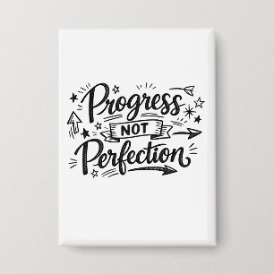 Voortgang Niet Perfectie Motivatie Citat Ontwerp Button